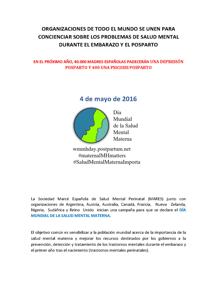 D A Mundial De La Salud Mental Materna Red El Hueco De Mi Vientre